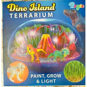 Dino Island Terrarium Kit With Paint & LED Light Kit